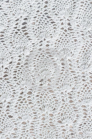 White crochet fabric as background Stock Photo