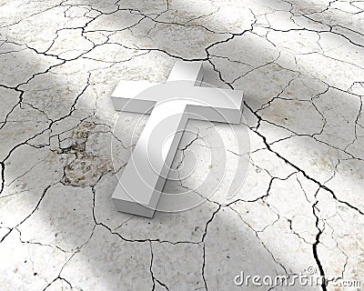 White cross (3d) Stock Photo