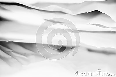 White crumpled paper black shades background Stock Photo