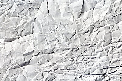 White Crumpled Paper texture Stock Photo