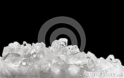 White crystal quartz stone Stock Photo