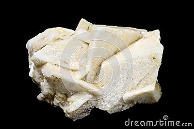 White crystals of feldspar Stock Photo