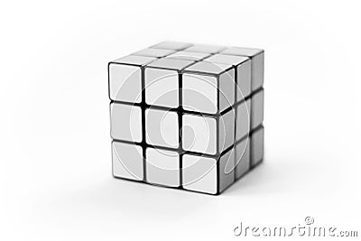 White cube puzzle game Editorial Stock Photo