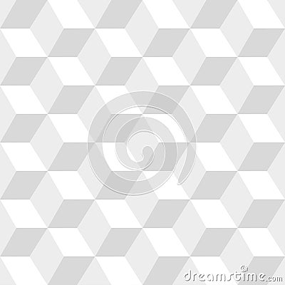 White cubes seamless vector pattern Stock Photo
