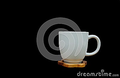 A white cup of coffee Stock Photo