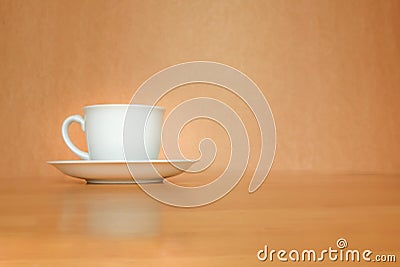 A white cup of coffee. Stock Photo