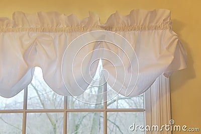 White Curtains Stock Photo