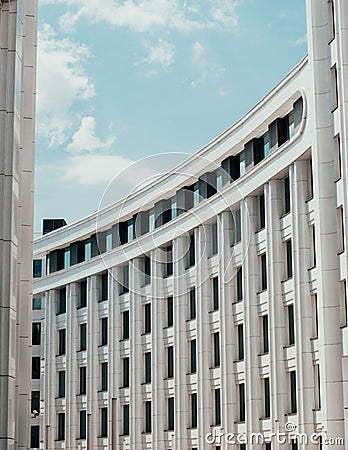 White curved office business center Stock Photo