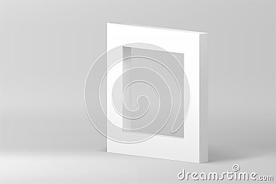 White 3d squared frame geometric pastel showcase for commercial sale product show vector Vector Illustration