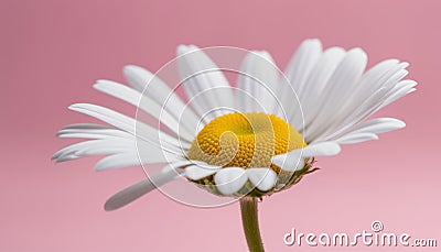 A white daisy with a yellow center Stock Photo