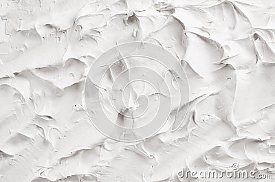 White decorative abstract plaster texture with splash and ribbed. Stock Photo