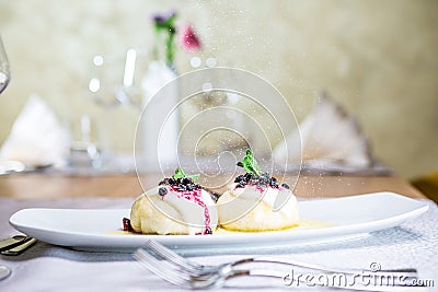 White delicate dessert Stock Photo