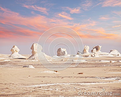 White desert in Egypt Stock Photo