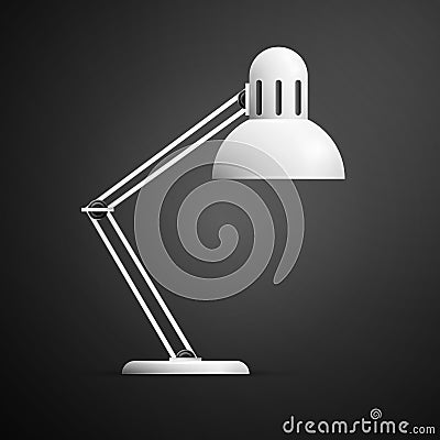 White desk lamp Vector Illustration