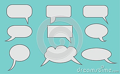 Dialog Clouds Vector Illustration