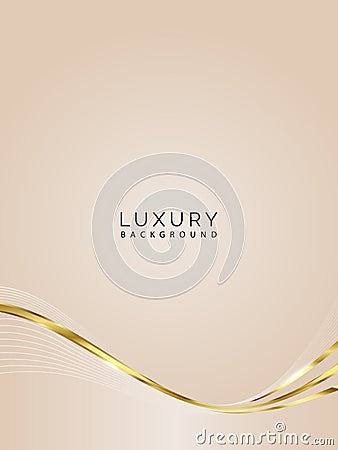 Luxurious golden waved strips background Vector Illustration