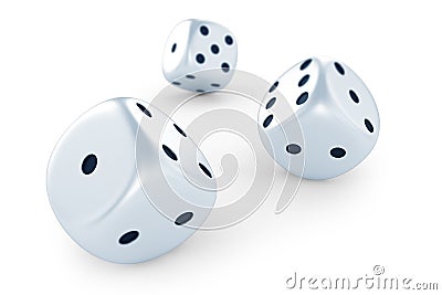 White dices Stock Photo