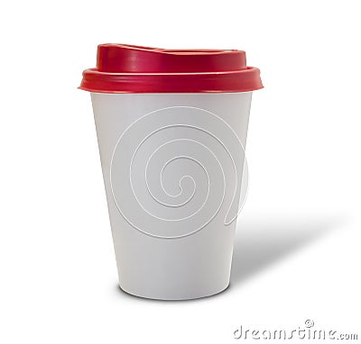 White disposable paper cup Stock Photo