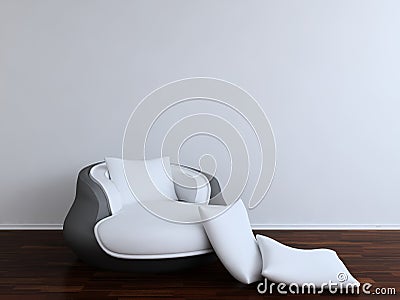 White Divan armchair Stock Photo