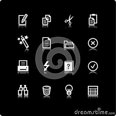 White document icons Stock Photo