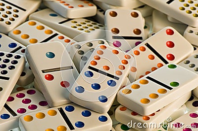 White dominoes Stock Photo