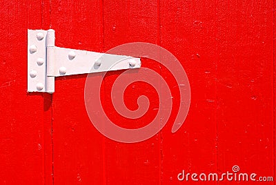 White Door Hinge Stock Photo