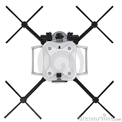 White drone isolated Stock Photo