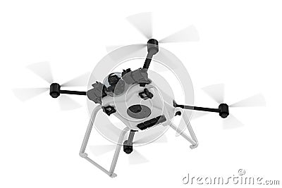 White drone isolated Stock Photo