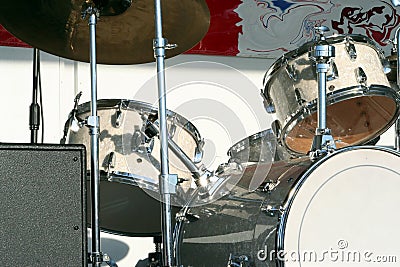 White Drums Stock Photo