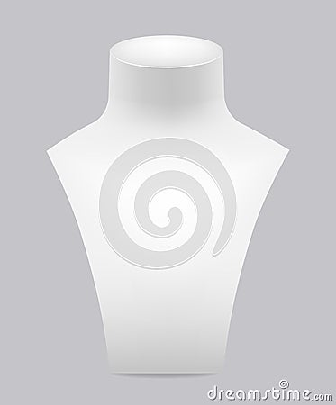 White dummy for jewelry Vector Illustration