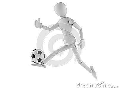 White dummy play soccer Stock Photo