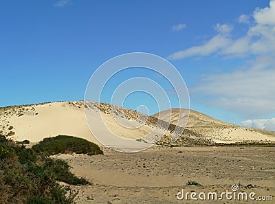 The white dunes of Costa Calma on Fuerteventura Stock Photo