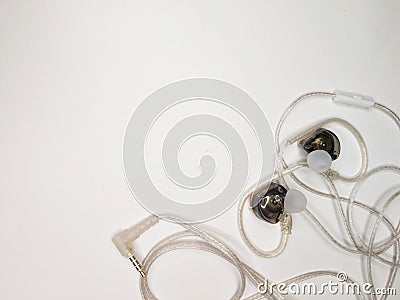 white earphone Stock Photo