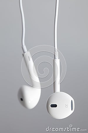 White earphone Stock Photo