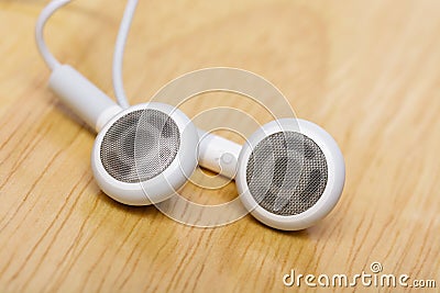 White earphone Stock Photo