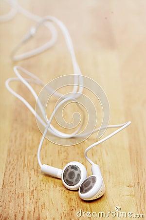 White earphone Stock Photo