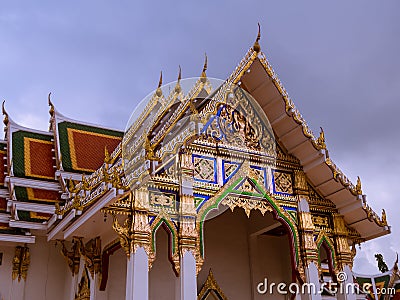 White edged tympanum in Thailand in rainy day. Stock Photo