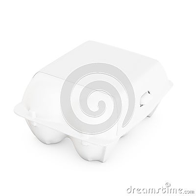 a white egg pack isolated on a blank background Stock Photo