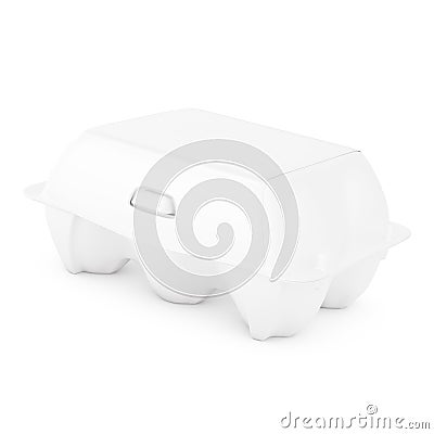 a white egg pack isolated on a blank background Stock Photo