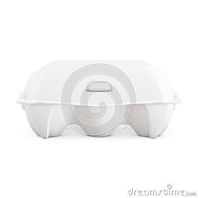 a white egg pack isolated on a blank background Stock Photo