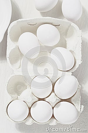 White eggs Stock Photo