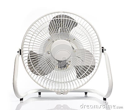 White Electric Fan Stock Photo