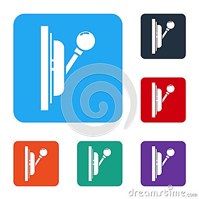 White Electrical panel icon isolated on white background. Switch lever. Set icons in color square buttons. Vector Vector Illustration