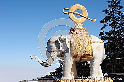 White elephant statue Stock Photo