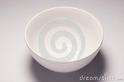 White empty ceramic bowl Stock Photo