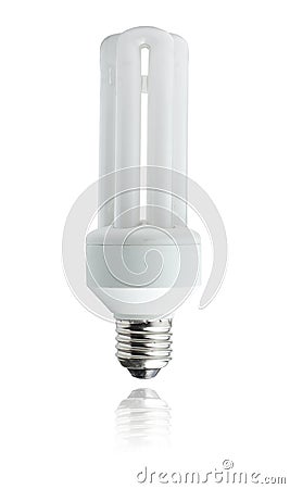 White energy saver bulb Stock Photo
