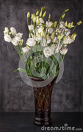 White eustoma flowers Stock Photo