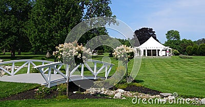 White events tent on a summer`s day Stock Photo