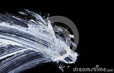 White expressive brush strokes for creative, innovative, interesting backgrounds in zen style Stock Photo