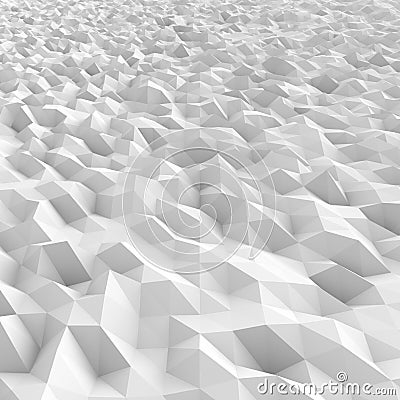 White Extruded triangles landscape - stock image Stock Photo